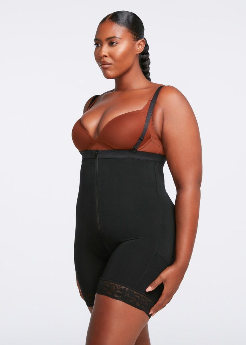 Shorts Modelador Cintura Alta com Zíper Frontal - Booty Lift