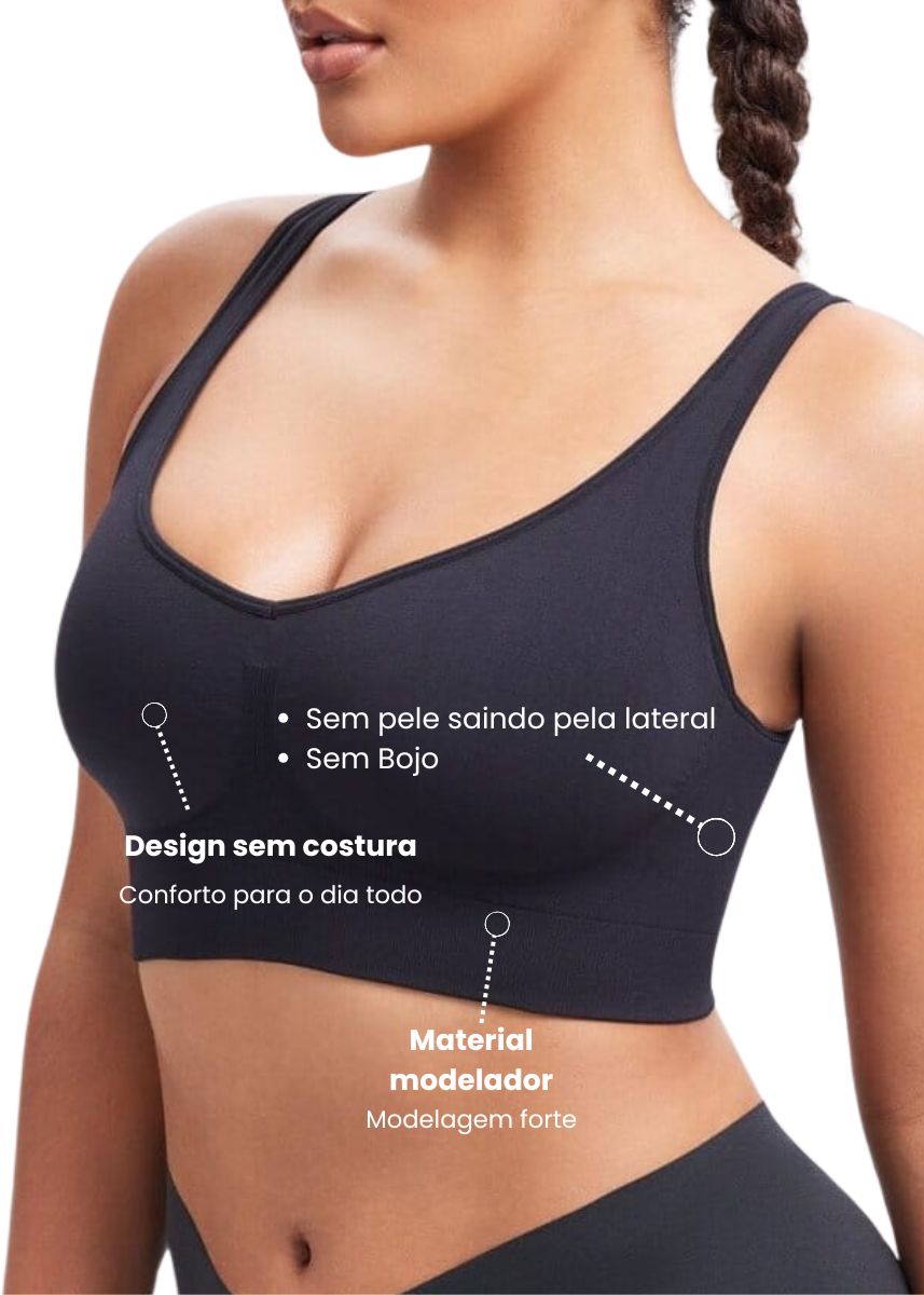 Sutiã Anti dobras de Costas Sem Costura e Sem Aro - Comfort Bust