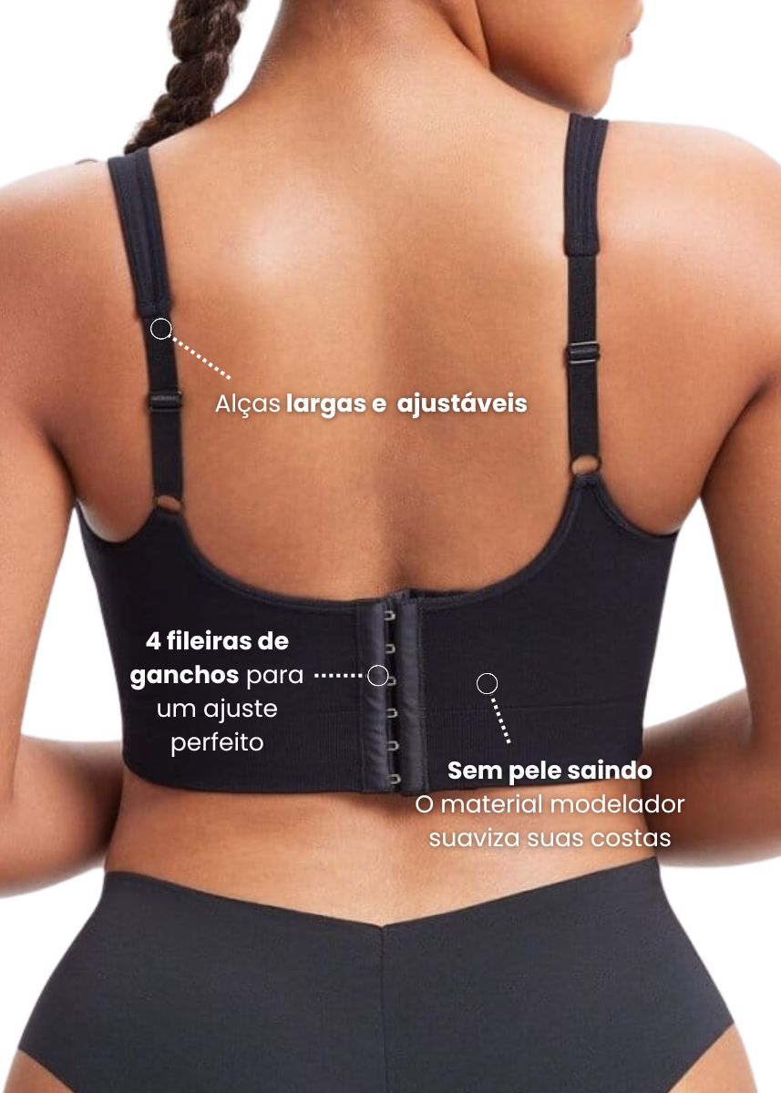 Sutiã Anti dobras de Costas Sem Costura e Sem Aro - Comfort Bust