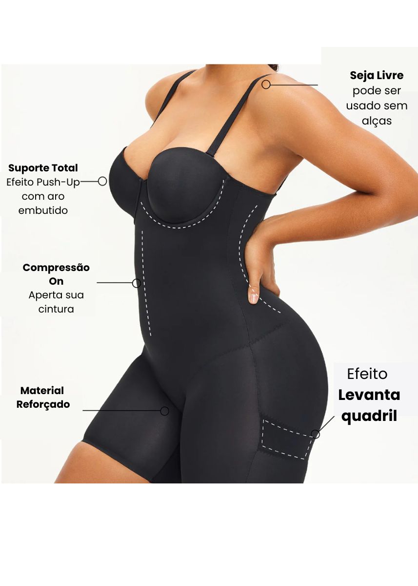 Shorts Modelador com Alças Removíveis - Perfect Silhouette