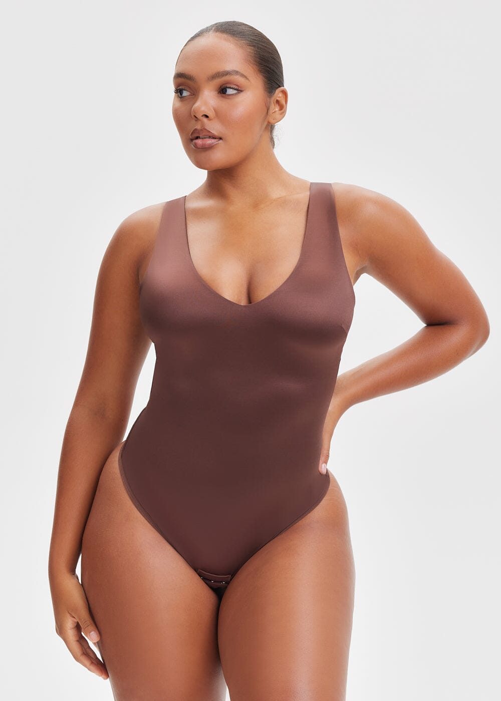 Body Modelador com Decote Fio Dental V-Shape - Regata