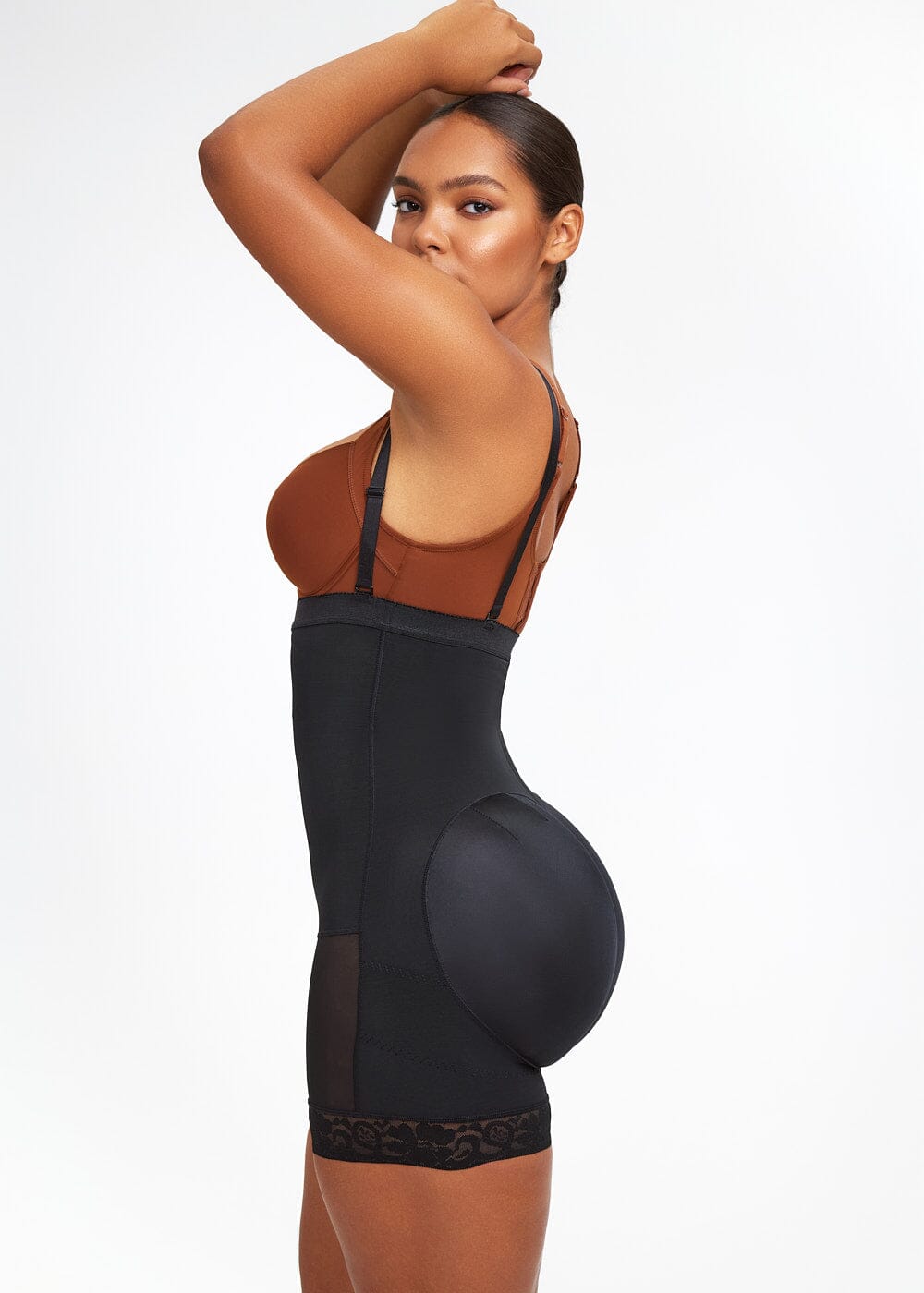 Shorts Modelador Cintura Alta com Zíper Lateral - Booty Lift