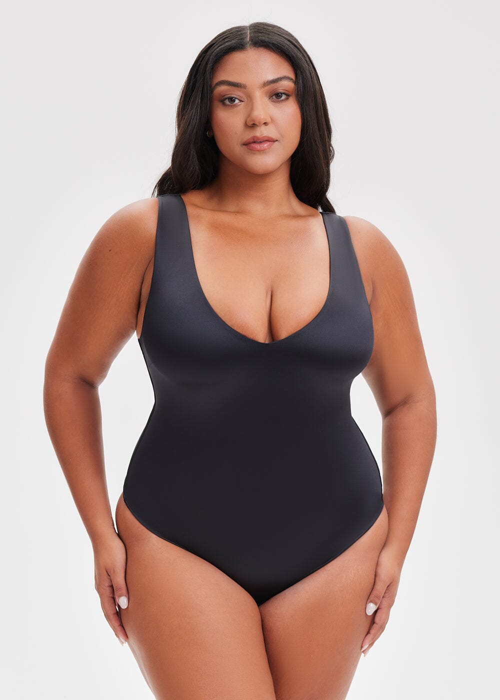 Body Modelador com Decote Fio Dental V-Shape - Regata