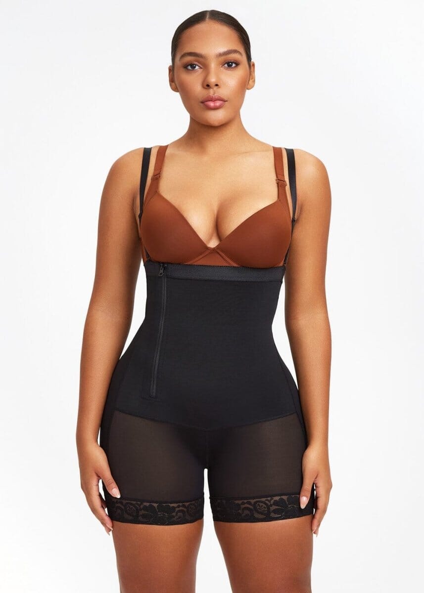Shorts Modelador Cintura Alta com Zíper Lateral - Booty Lift