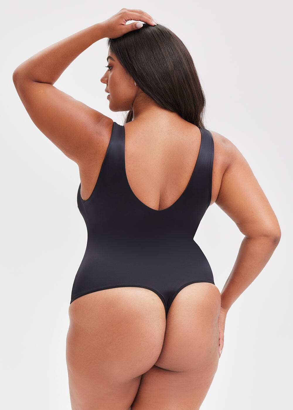 Body Modelador com Decote Fio Dental V-Shape - Regata
