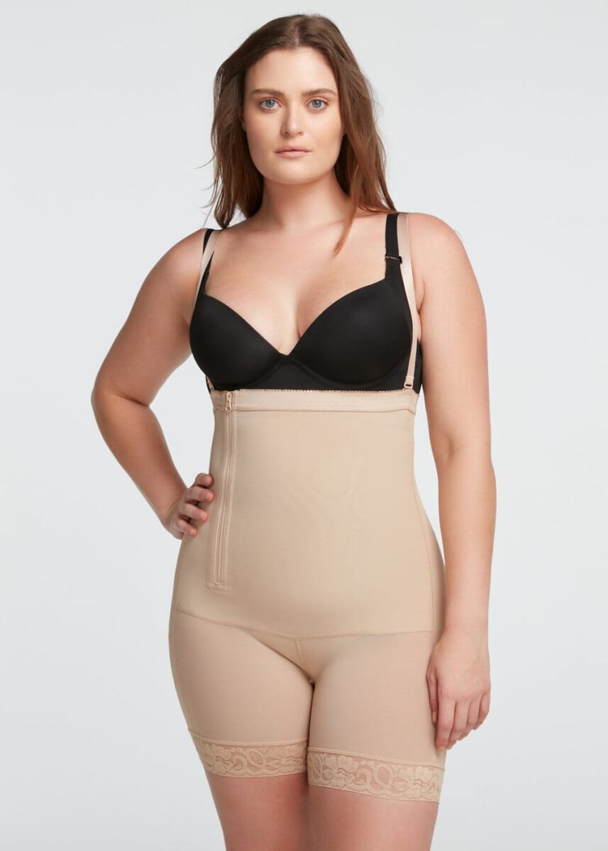Shorts Modelador Cintura Alta com Zíper Lateral - Booty Lift