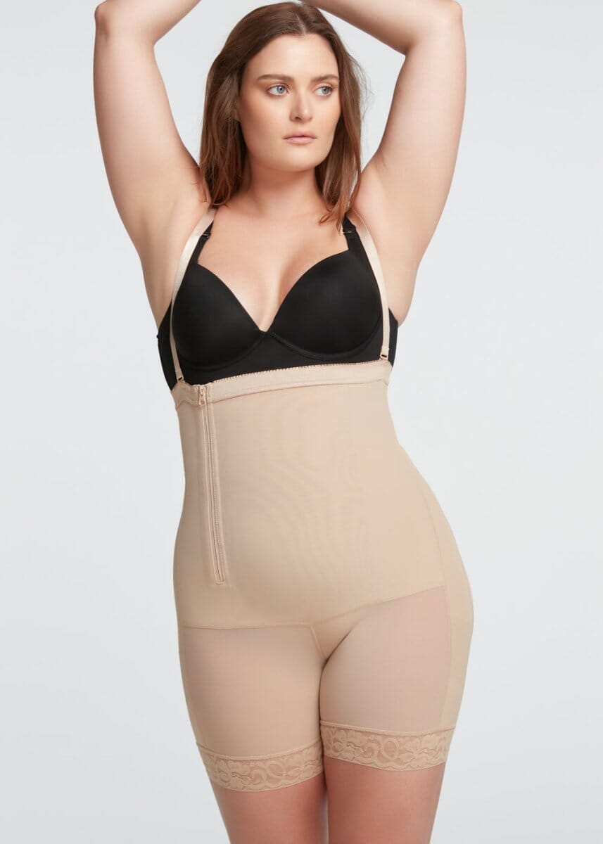 Shorts Modelador Cintura Alta com Zíper Lateral - Booty Lift