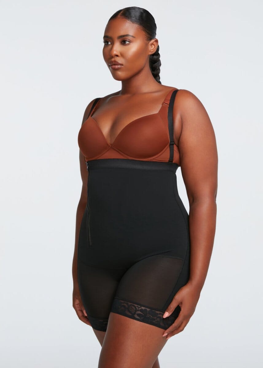 Shorts Modelador Cintura Alta com Zíper Lateral - Booty Lift